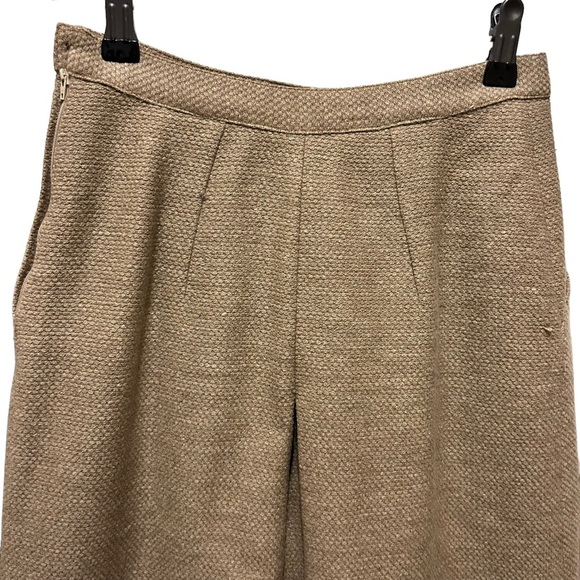 Vintage Brown Wool Blend High Waist Crop Culotte Size 6 - Picture 5 of 15